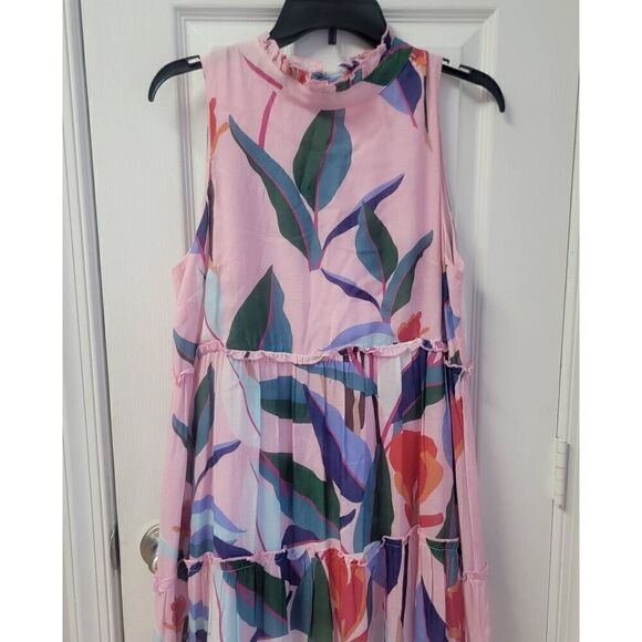 Oliphant Ruffles Tiered Midi Dress S - Picture 5 of 12